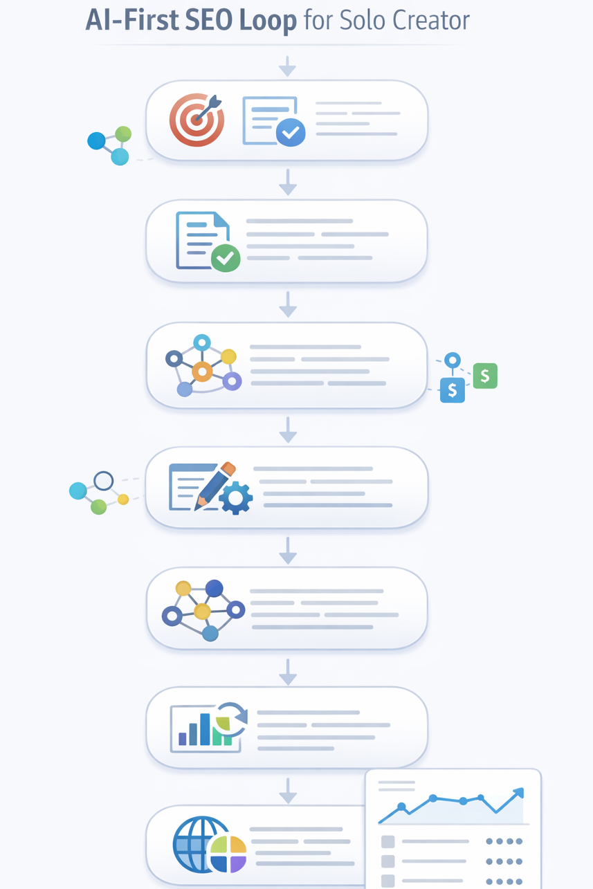 My Solo Workflow (This is the actual AI-first SEO loop I'd run as a solo operator)