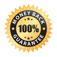 Money-back guarantee badge graphic shown on the Amazing Selling Machine offer page.
