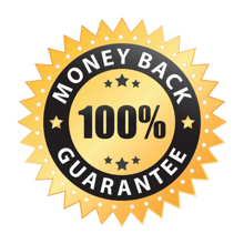 ASM money-back guarantee badge shown on the offer page.