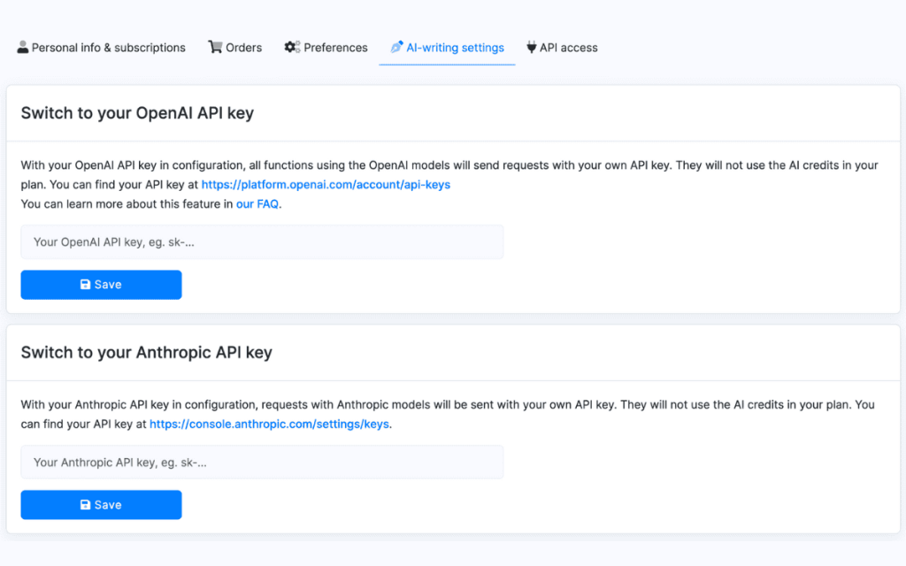 NeuronWriter OpenAI key — NeuronWriter BYOK setup checklist for using your own OpenAI API key