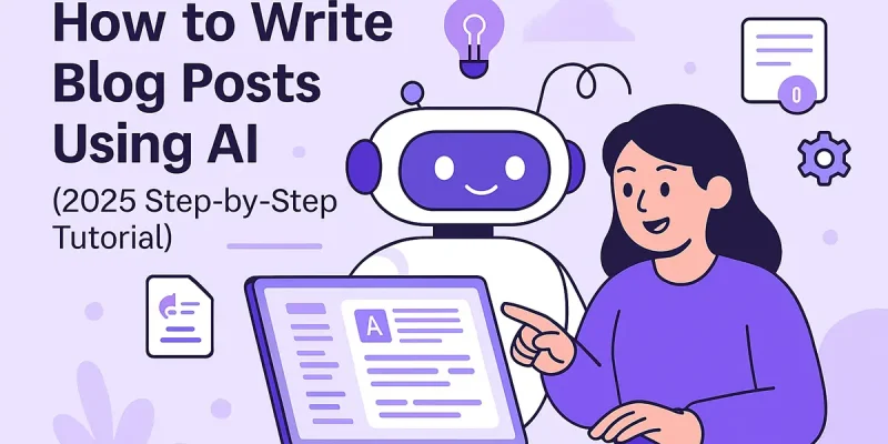 How to Write Blog Posts Using AI (2025 Step-by-Step Tutorial)